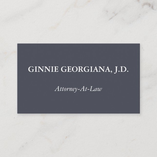 Minimal & Simple Attorney-At-Law Business Card (Front)