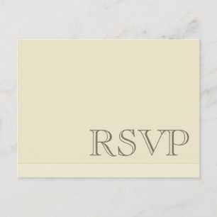 Minimal Simple Basic Neutral RSVP Invitation Postcard