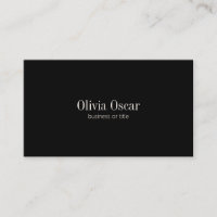 Minimal Simple Black Elegant Job Title Name Custom