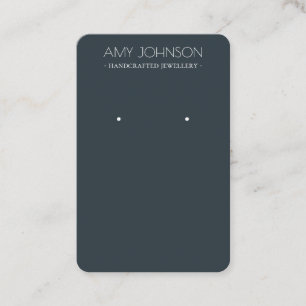 Minimal Simple Charcoal Earring display cards