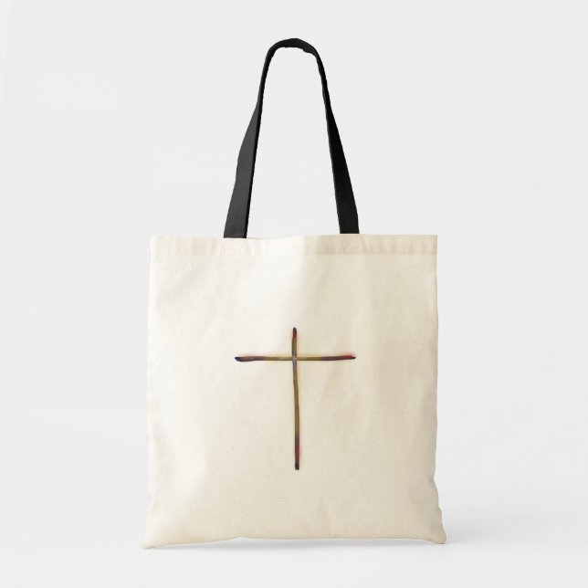Minimal Simple Christian Cross  Tote Bag (Front)