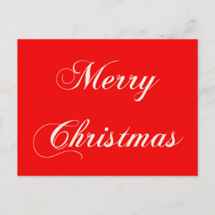 Minimal Simple Christmas Card Red White