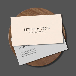 Minimal Simple Clean Elegant Networking Consultant Business Card