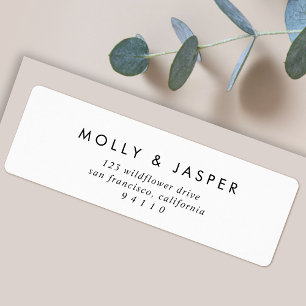 Minimal Simple Clean White Return Address Label