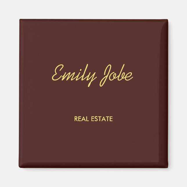 Minimal simple elegant brown magnet (Front)