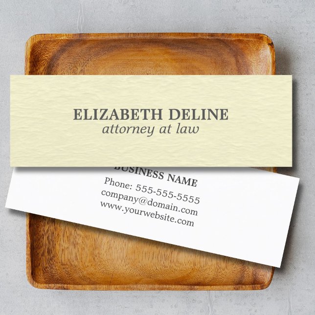 Minimal Simple Elegant Texture Attorney Mini Business Card (Creator Uploaded)