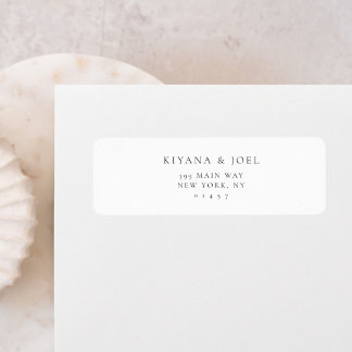 Minimal Simple Elegant Wedding Return Address