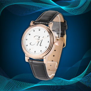 Minimal Simple Initial Monogram Numerals Black   Watch