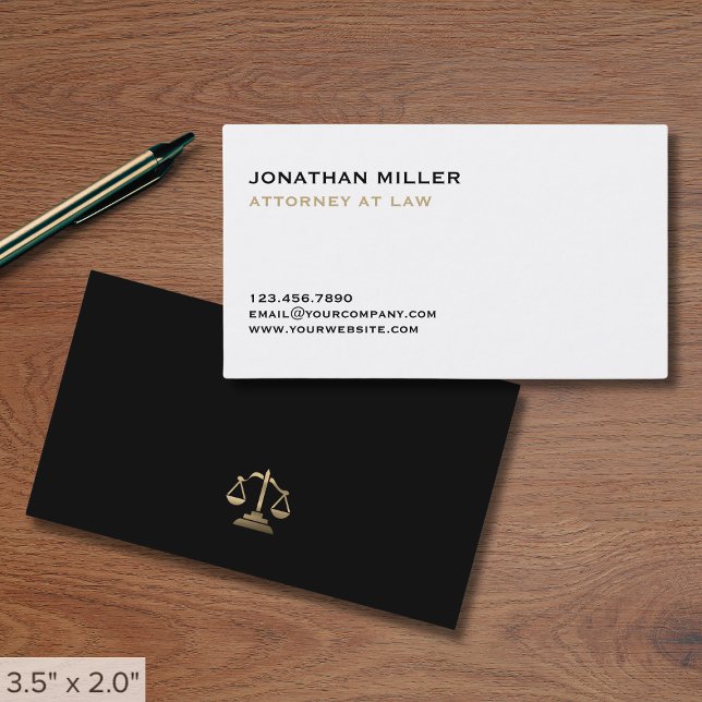 Minimal Simple Lawyer Business Card (Creator Uploaded)