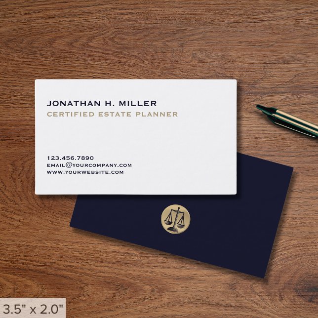 Minimal Simple Lawyer Business Card (Creator Uploaded)
