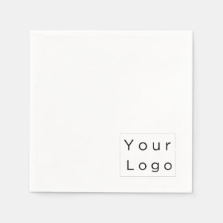 Minimal simple logo hostel bed & breakfast info napkin