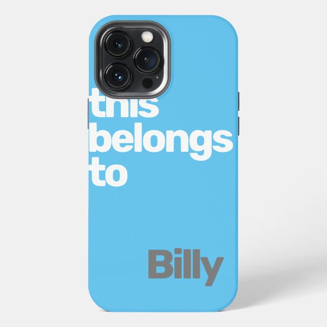 minimal simple modern blue iPhone case (Back)