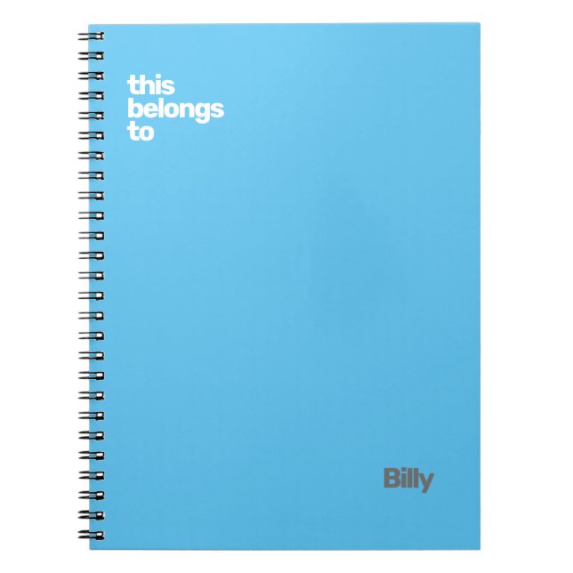 minimal simple modern blue notebook (Front)