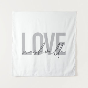 Minimal, simple, modern cool design Love Nashville Tapestry