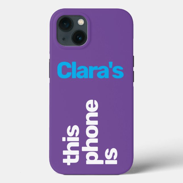 minimal simple modern custom name Case-Mate iPhone case (Back)