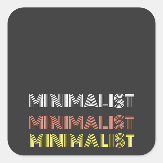 minimal simple modern sticker with edit text (Front)