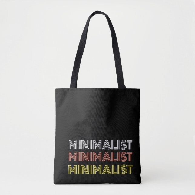minimal simple modern text monochrome tote bag (Front)