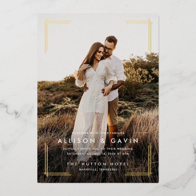 Minimal Simple Modern Type Two Photo Wedding (Front)