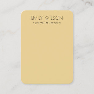 Minimal Simple Ochre Yellow Blank Jewellery Displa Business Card