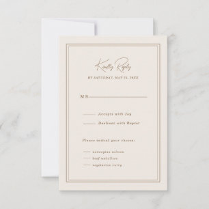 Minimal Simple Ornate Frame Response Card