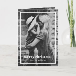 Minimal Simple Photo Elegant Christmas Holiday Card