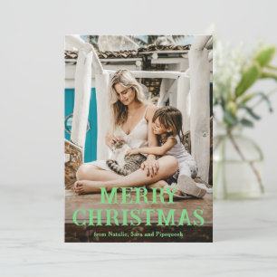 Minimal Simple Photo Modern Holiday Card