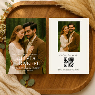 Minimal Simple Photo Wedding Invitation