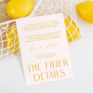 Minimal Simple Pink & Bright Orange Enclosure Card