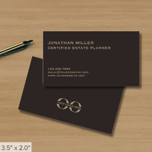 Minimal Simple Professional Brown Business Card