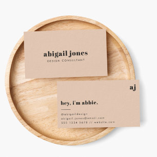 Minimal Simple Retro Feminine Blush Pink Business Card