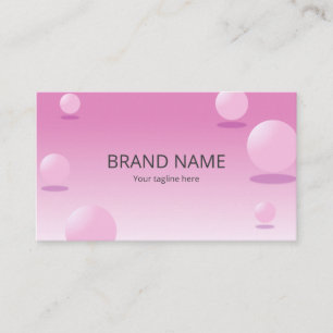 Minimal Simple Stylish Modern Pink Circle Business Card