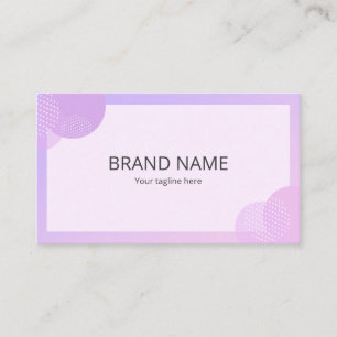Minimal Simple Stylish Pink Purple Polka Dot Business Card