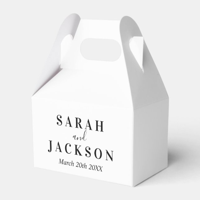 Minimal SImple Wedding  Favour Box (Front Side)