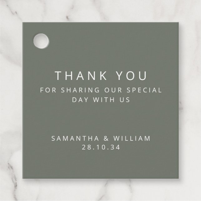 Minimal simple wedding  favour tags (Front)