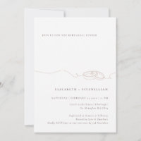 Minimal Simple Wedding Ring Blush Rehearsal Dinner