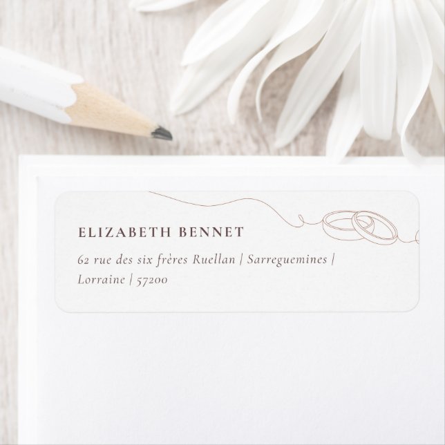 Minimal Simple Wedding Rings | Blush Pink Address  (Insitu)