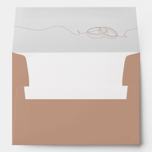 Minimal Simple Wedding Rings Self-Addressed Envelope (Back (Bottom))