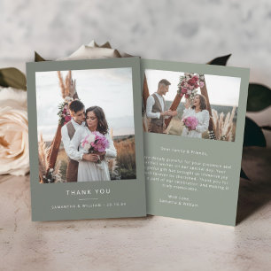 Minimal simple wedding thank you 2 pictures