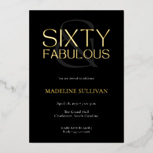 Minimal Sixty and Fabulous 60th Birthday Party