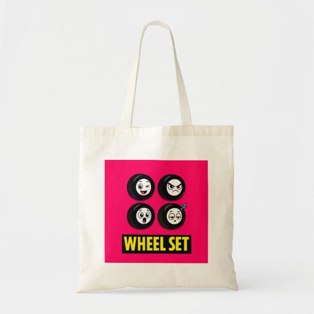 Minimal Skateboard wheel set Tote Bag (Front)