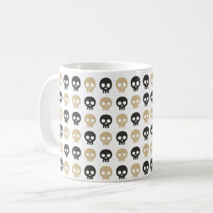 Minimal Skull Pattern Coffee Mug