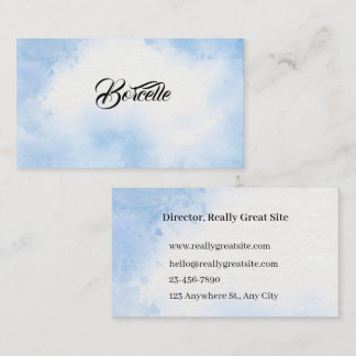 Minimal Sky Blue Business Card
