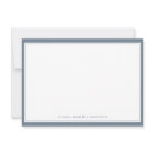 Minimal Slate Blue Flat Note Card