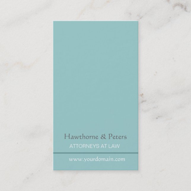 Minimal Sleek Simplistic Subtle Blue Striped Business Card (Front)