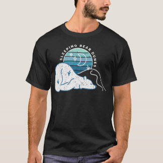 Minimal Sleeping Bear Dunes Retro Sunset T-Shirt