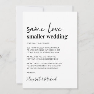 Minimal Smaller Wedding Announcement