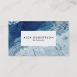 Minimal snow and ice business cards<br><div class="desc">A simple design featuring a blue and white photograph taken in the alps of a mountain covered in snow and ice at the top of a ski field.</div>