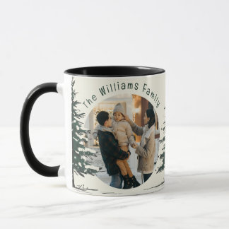 Minimal Snow Christmas Tree Winter Holiday Mug