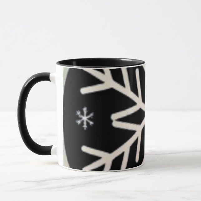 Minimal Snowflake Icon –  Winter Holiday design  Mug (Left)