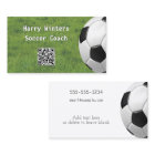 Minimal Soccer Ball Grass QR Code Football Coach